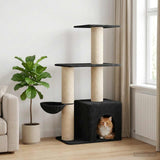 Albero per gatti con pali per graffiare in sisal Grigio Scuro