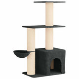 Albero per gatti con pali per graffiare in sisal Grigio Scuro