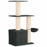 Albero per gatti con pali per graffiare in sisal Grigio Scuro