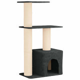 Albero per gatti con pali per graffiare in sisal Grigio Scuro