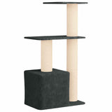Albero per gatti con pali per graffiare in sisal Grigio Scuro