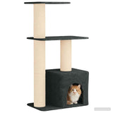 Albero per gatti con pali per graffiare in sisal Grigio Scuro