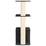 Albero per gatti con pali per graffiare in sisal Grigio Scuro