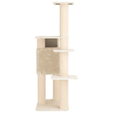 Albero per gatti con pali per graffiare in sisal Crema 183 cm