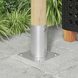 Ancora rotonda per terreno 4 pcs Argento 15 x 15 x 15 cm
