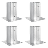 Ancora rotonda per terreno 4 pcs Argento 15 x 15 x 15 cm