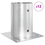 Ancora rotonda per terreno 12 pcs Argento 15 x 15 x 15 cm