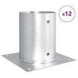Ancora rotonda per terreno 12 pcs Argento 18 x 18 x15 cm