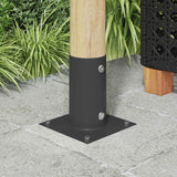 Ancora rotonda per terreno 4 pcs Antracite 15 x 15 x 15 cm