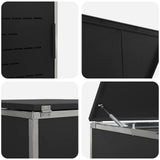 Stoccaggio contenitore a ruote Nero 77,5 x 69 x 112,5 cm