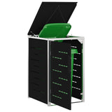 Stoccaggio contenitore a ruote Nero 77,5 x 69 x 112,5 cm
