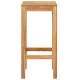 Sgabello da bar 2 pcs Naturale Legno di teak solido