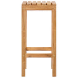 Sgabello da bar 2 pcs Naturale Legno di teak solido