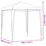 Tenda Party 200 x 200 x 240 cm Grigio Chiaro PE e Acciaio