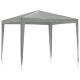 Tenda Party 250 x 250 x 240 cm Grigio Chiaro PE e Acciaio