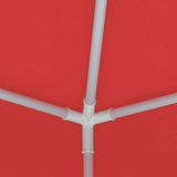 Tenda Party Rosso 200 x 200 x 240 cm PE e Acciaio