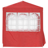 Tenda Party Rosso 200 x 200 x 240 cm PE e Acciaio
