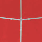Tenda Party 300 x 300 x 255 cm Rosso PE e Acciaio
