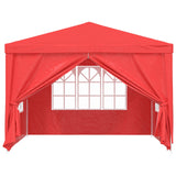Tenda Party 300 x 300 x 255 cm Rosso PE e Acciaio