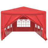 Tenda Party 900 x 300 x 255 cm Rosso PE e Acciaio