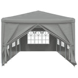 Tenda Party 900 x 300 x 255 cm Grigio Chiaro PE e Acciaio