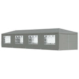 Tenda Party 1200 x 300 x 255 cm Grigio Chiaro PE e Acciaio