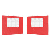 Parete per tenda da festa 2 pcs 300 x 195 cm Rosso PE e Acciaio
