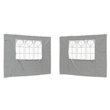 Parete per tenda da festa 2 pcs 300 x 195 cm Grigio Chiaro