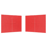 Parete per tenda da festa 2 pcs Rosso 300 x 195 cm PE e Acciaio