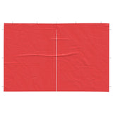 Parete per tenda da festa 2 pcs Rosso 300 x 195 cm PE e Acciaio