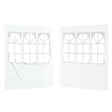 Parete per tenda da festa 2 pcs 200 x 195 cm Bianco