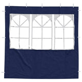 Parete per tenda da festa 2 pcs 200 x 195 cm Blu PE e Acciaio