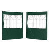 Parete per tenda da festa 2 pcs 200 x 195 cm Verde PE e Acciaio