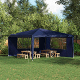 Parete per tenda da festa 2 pcs 400 x 195 cm Blu PE e Acciaio