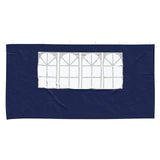 Parete per tenda da festa 2 pcs 400 x 195 cm Blu PE e Acciaio