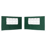 Parete per tenda da festa 2 pcs 400 x 195 cm Verde PE e Acciaio