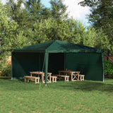 Parete per tenda da festa 2 pcs Verde 400 x 195 cm PE e Acciaio