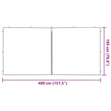 Parete per tenda da festa 2 pcs Verde 400 x 195 cm PE e Acciaio