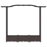 Letto Rialzato con Griglia e Tetto Marrone 169 x 40 x 123 cm PP