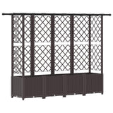 Letto Rialzato con Griglia e Tetto Marrone 202 x 40 x 138 cm PP