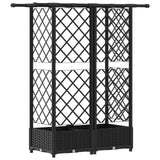 Letto Rialzato con Griglia e Tetto Nero 124 x 40 x 123 cm PP