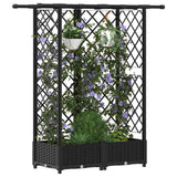 Letto Rialzato con Griglia e Tetto Nero 124 x 40 x 123 cm PP