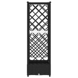 Letto Rialzato con Griglia e Tetto Nero 124 x 40 x 123 cm PP