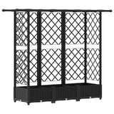 Letto Rialzato con Griglia e Tetto Nero 164 x 40 x 123 cm PP