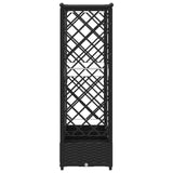 Letto Rialzato con Griglia e Tetto Nero 202,5 x 40 x 123 cm PP