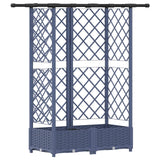 Letto Rialzato con Griglia e Tetto Grigio 124 x 40 x 123 cm PP