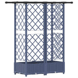 Letto Rialzato con Griglia e Tetto Grigio 124 x 40 x 123 cm PP