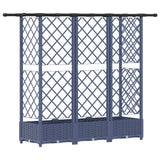 Letto Rialzato con Griglia e Tetto Grigio 164 x 40 x 123 cm PP