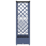 Letto Rialzato con Griglia e Tetto Grigio 164 x 40 x 123 cm PP