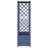 Letto Rialzato con Griglia e Tetto Grigio 202 x 40 x 136 cm PP
